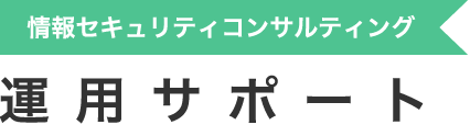 情報セキュリティコンサルティング（運用サポート）